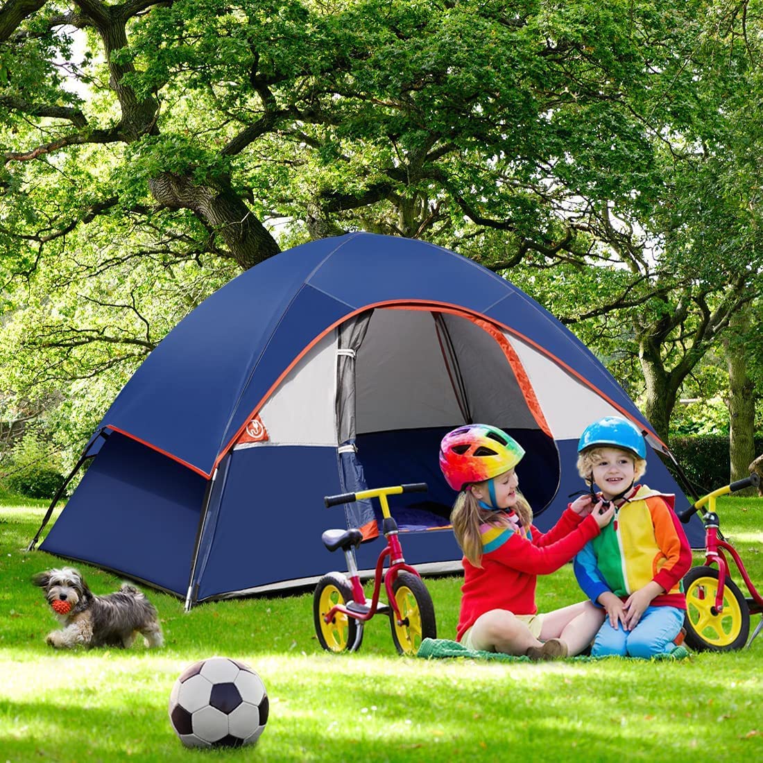 Camping Tent 2 Person Waterproof Windproof Tent with Rainfly