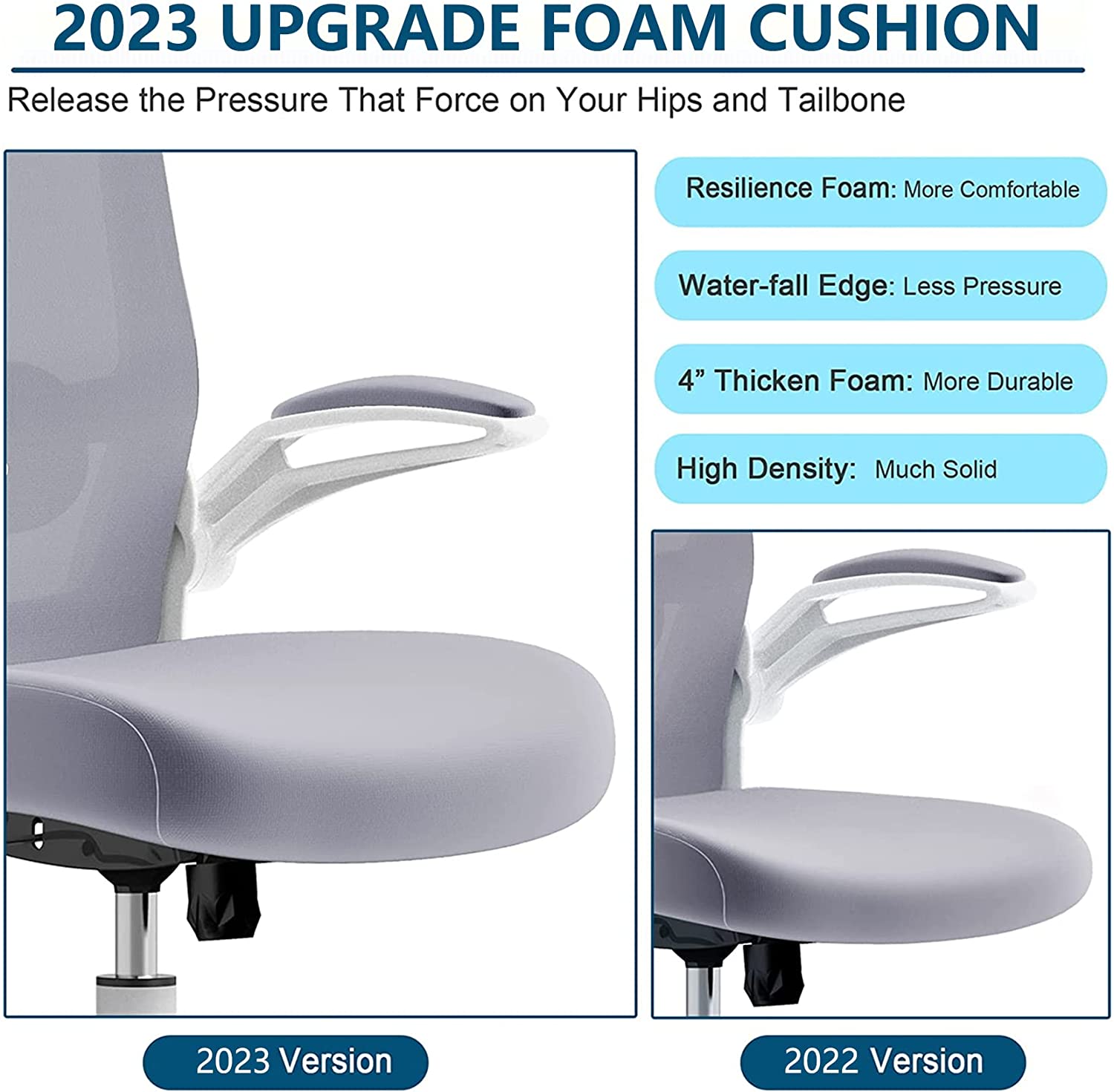 Office Chair, High Back Ergonomic Desk Chair with Adjustable Lumbar Support and Headrest