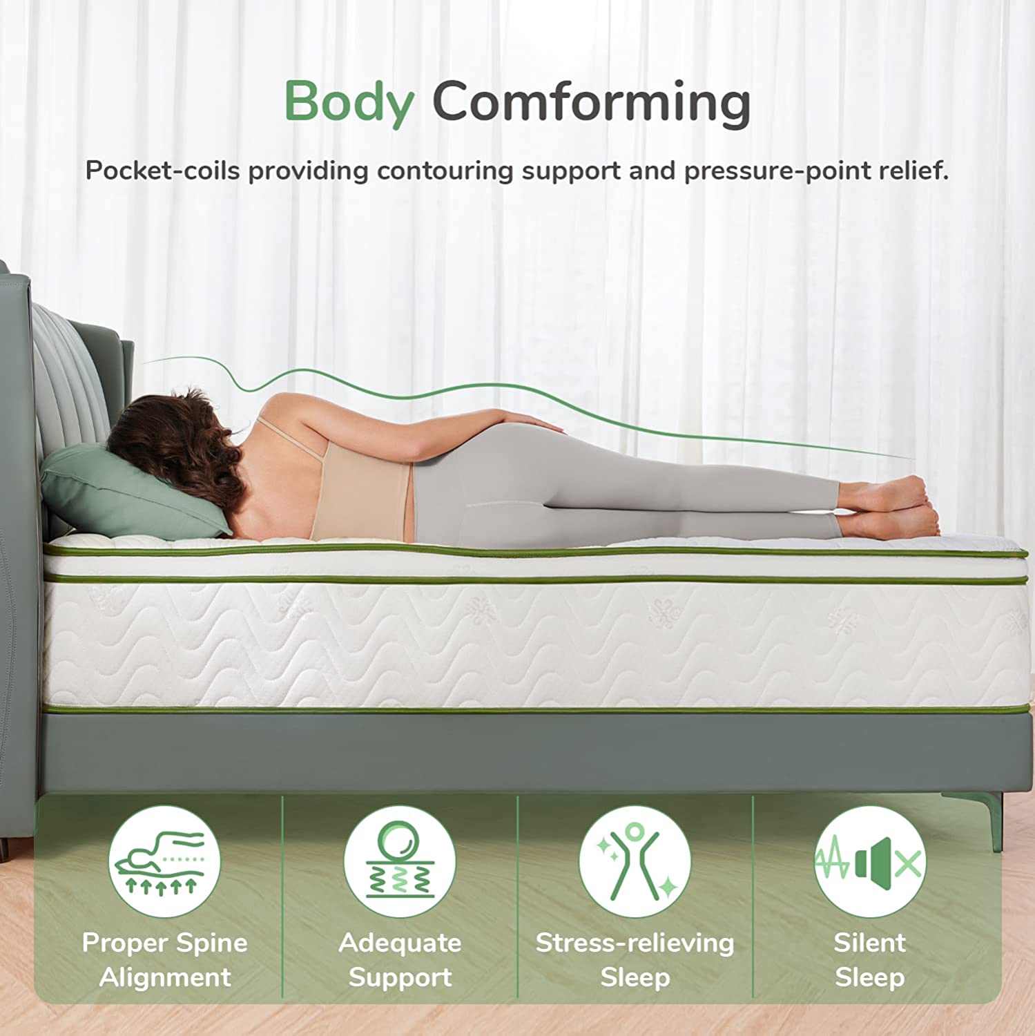 12in Hybrid Mattress, Twin