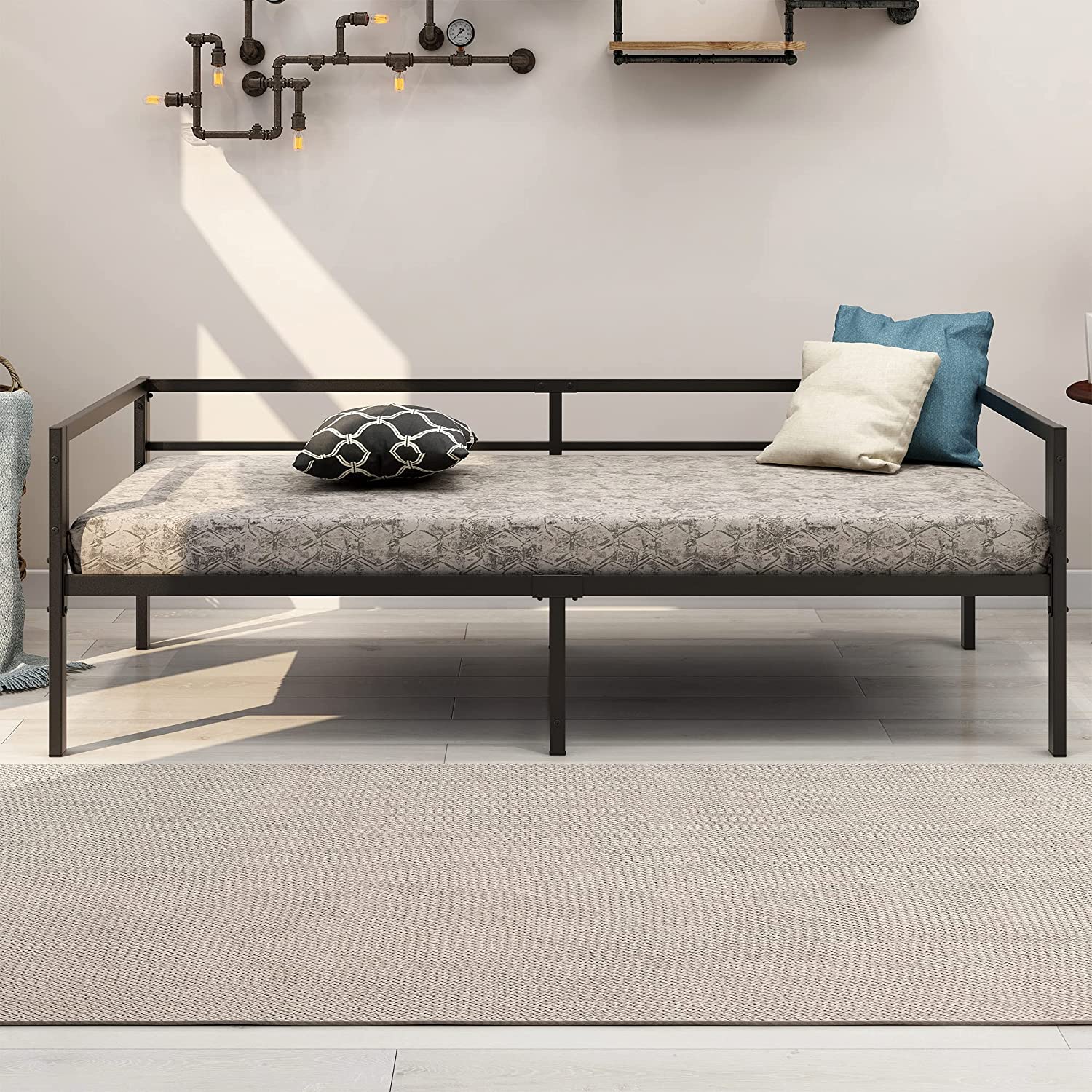 Twin Daybed Frame with Storage, Multifunctional Mattress Foundation