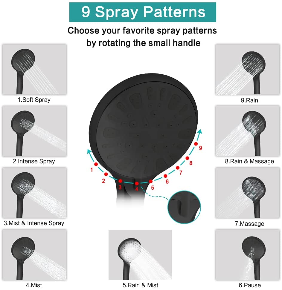 Shower Head High Pressure Rain Luxury Bathroom Showerhead