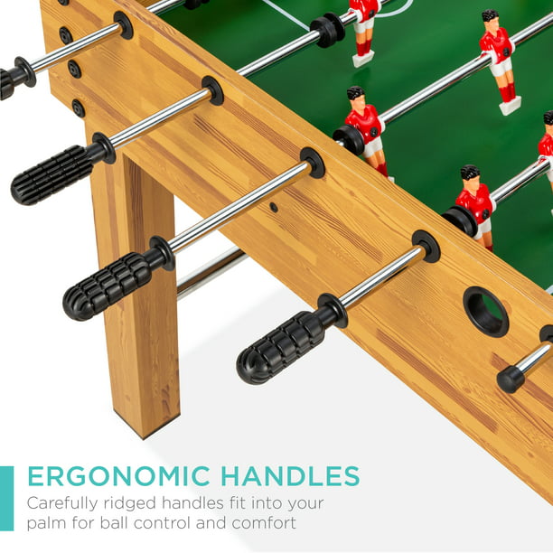 48in Competition Sized Soccer Foosball Table for Home, Game Room, Arcade w/ 2 Balls, 2 Cup Holders