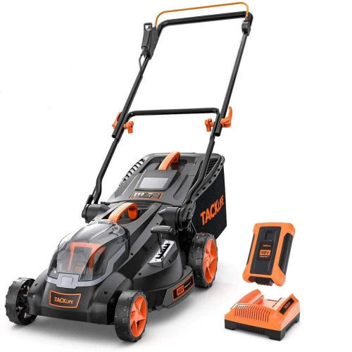 TACKLIFE 16-Inch 40V MAX(36V) Brushless Lawn Mower, 4.0AH Battery, 6 Mowing Heights