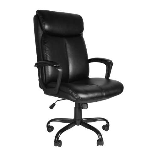 Office Desk Chair with High Quality PU Leather, Adjustable Height/Tilt, 360-Degree Swivel, 300LBS , Black