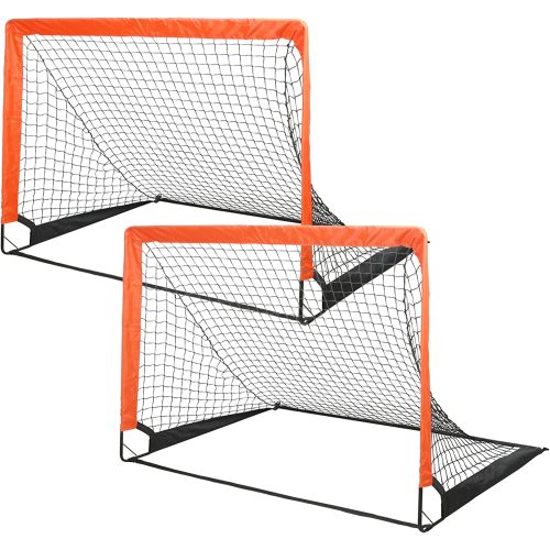 Simple Deluxe Portable Soccer Goal, Pop Up Folding Soccer Net Comes with 2 Oxford Cloth Bags and 8 Stakes, Great for Training for Backyard