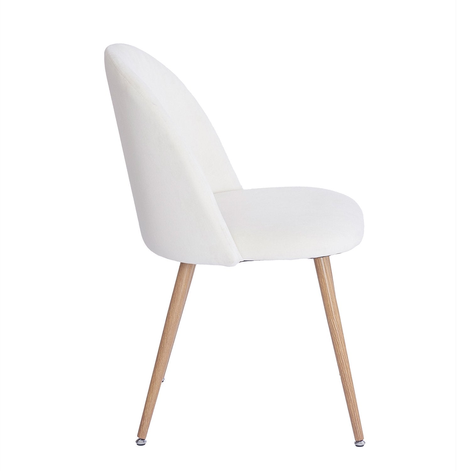 Velvet Dining Chairs, Modern Accent Chair, Cream White