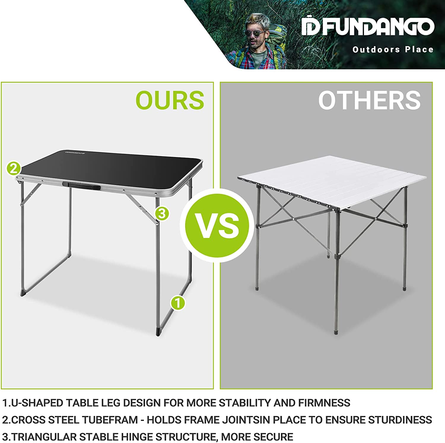 Plastic Bi Folding Table Lightweight Folding Table