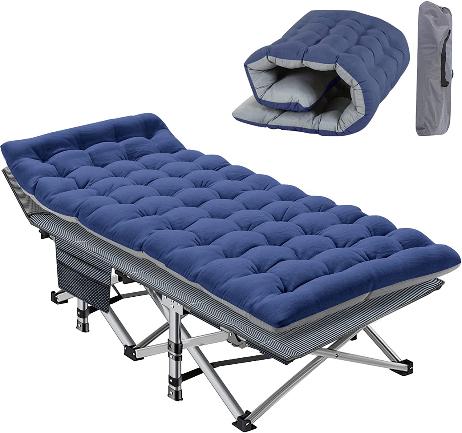 Folding Camping Cot, Folding Cot Camping Cot for Adults Portable Folding Outdoor Cot with Carry Bags for Outdoor Travel Camp Beach Vacation