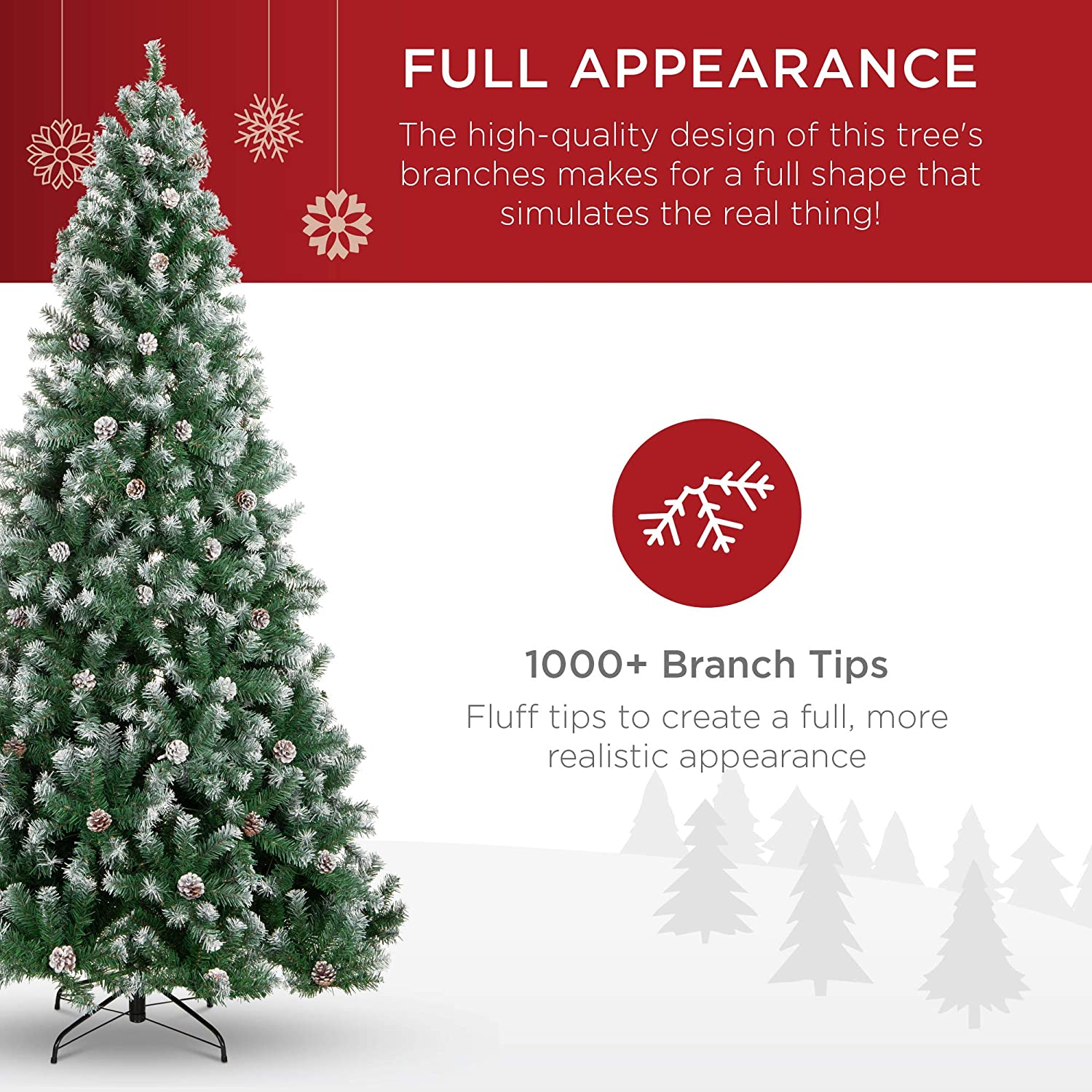 6ft Pre-Decorated Holiday Christmas Tree for Home