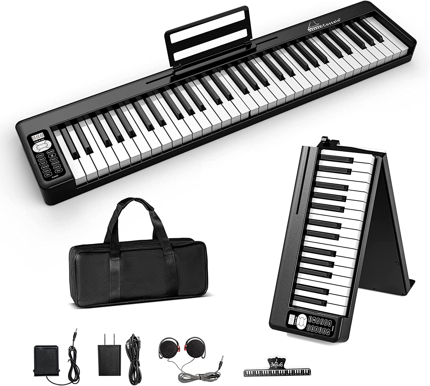 Piano Keyboard 61 Keys Folding Digital Piano