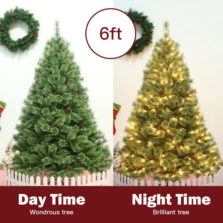6 Feet Pre-Lit PVC Artificial Carolina Pine Tree