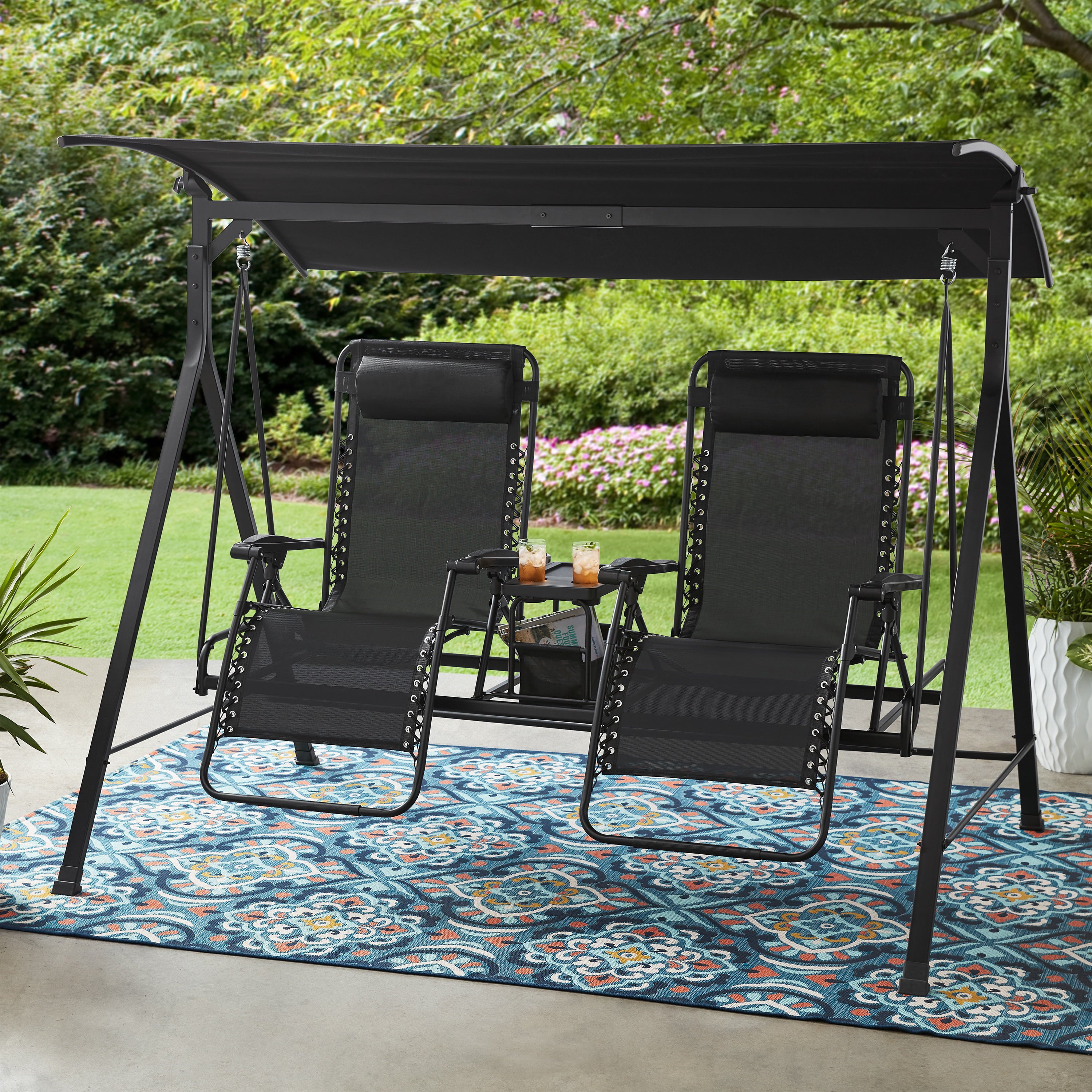 Zero-Gravity Steel Porch Swing