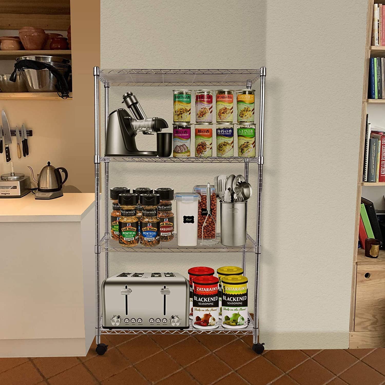 4 Tier Heavy Duty Storage Shelving Unit 35L x 18W x 61H inch