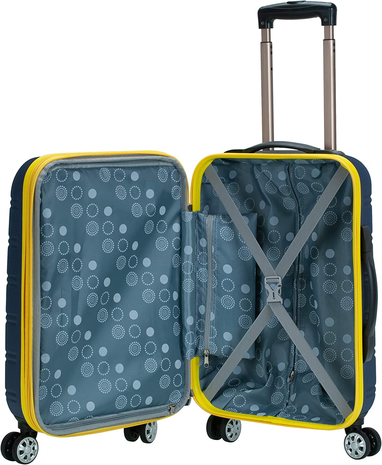 Hardside Expandable Spinner Wheel Luggage Navy Carry On 20 Inch