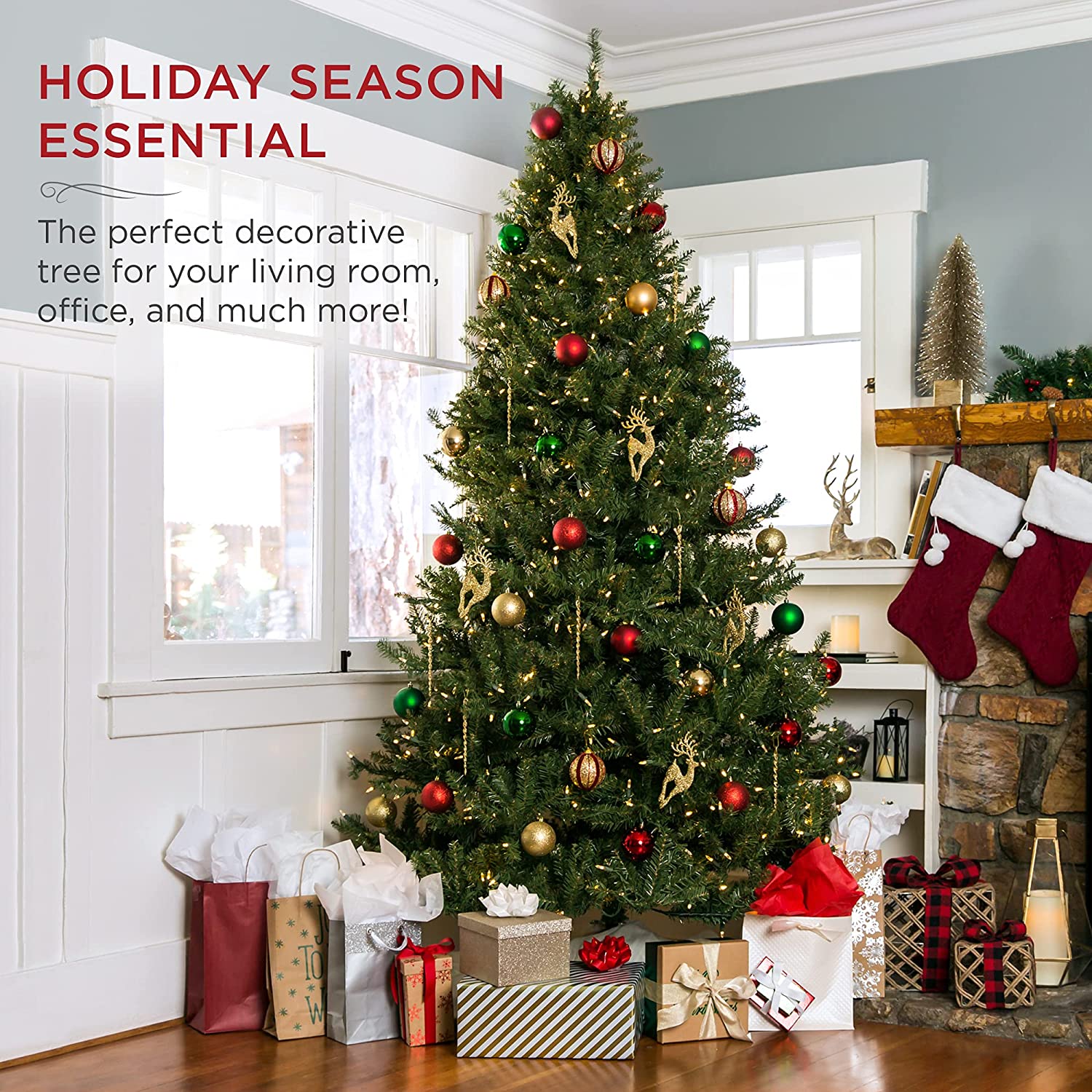 7.5ft Pre lit Artificial Christmas Tree