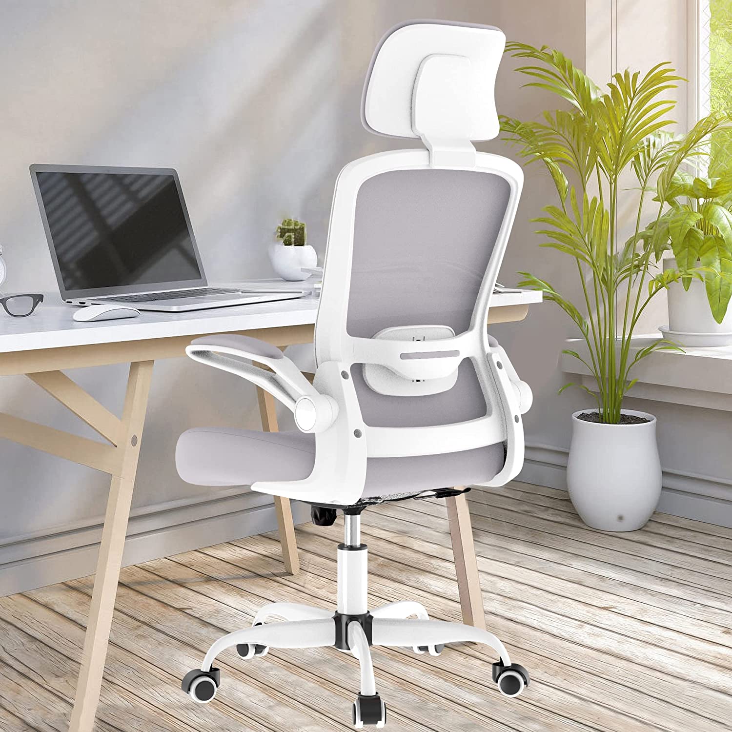 Office Chair, High Back Ergonomic Desk Chair with Adjustable Lumbar Support and Headrest