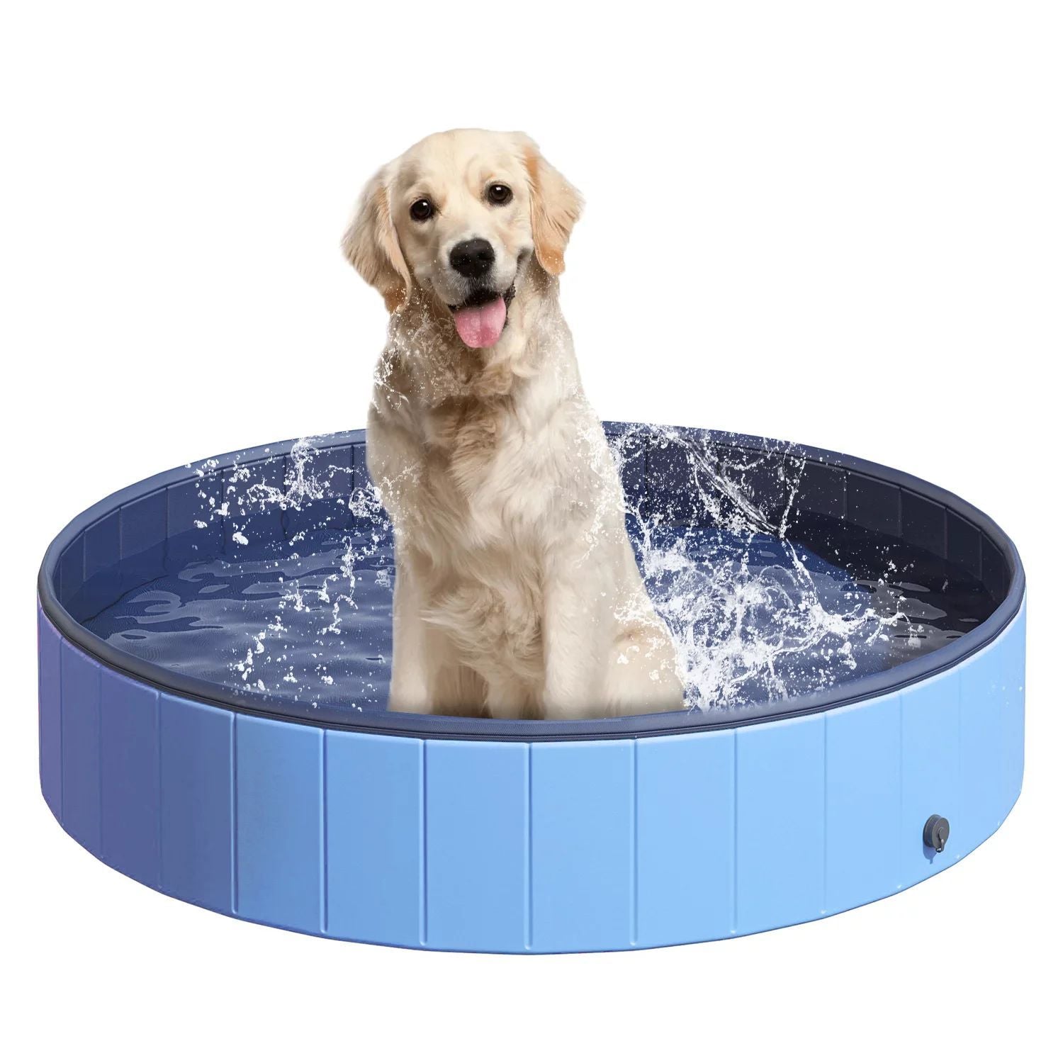 48 inch Pet Pool Folding Dog Pool, Blue