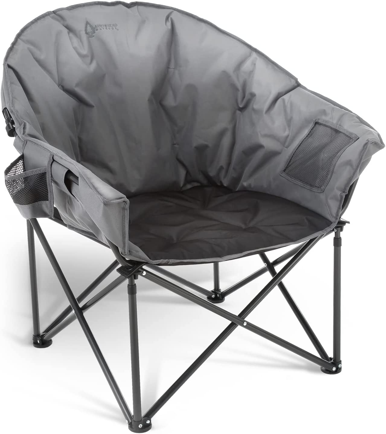 Oversized Heavy-Duty Club Folding Camping Chair,Gray