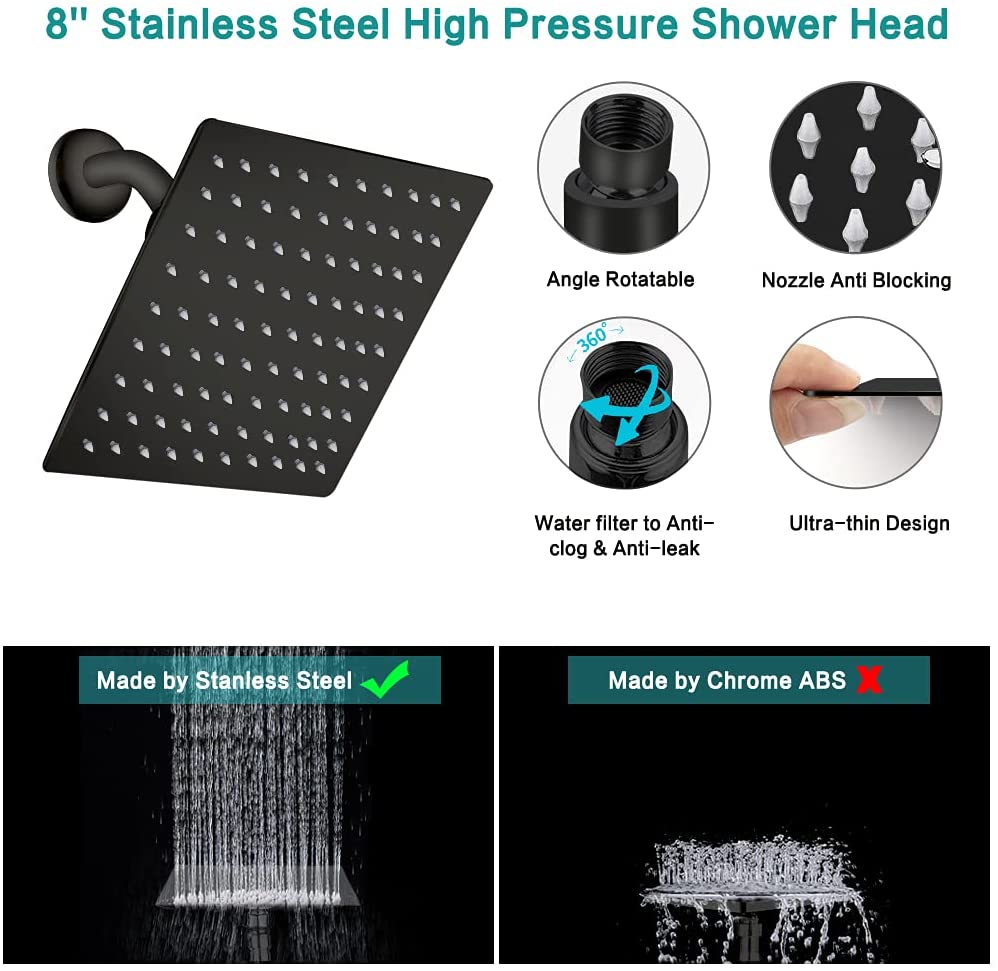 Shower Head High Pressure Rain Luxury Bathroom Showerhead