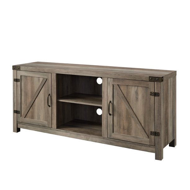 Modern Farmhouse Barn Door TV Stand for TVs up