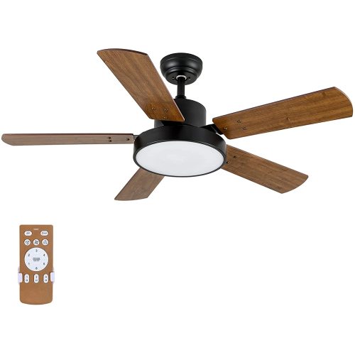 Simple Deluxe 44 inch Ceiling Fan with LED Light and Remote Control, 6 Speed Modes, 2 Rotating Modes , Timer
