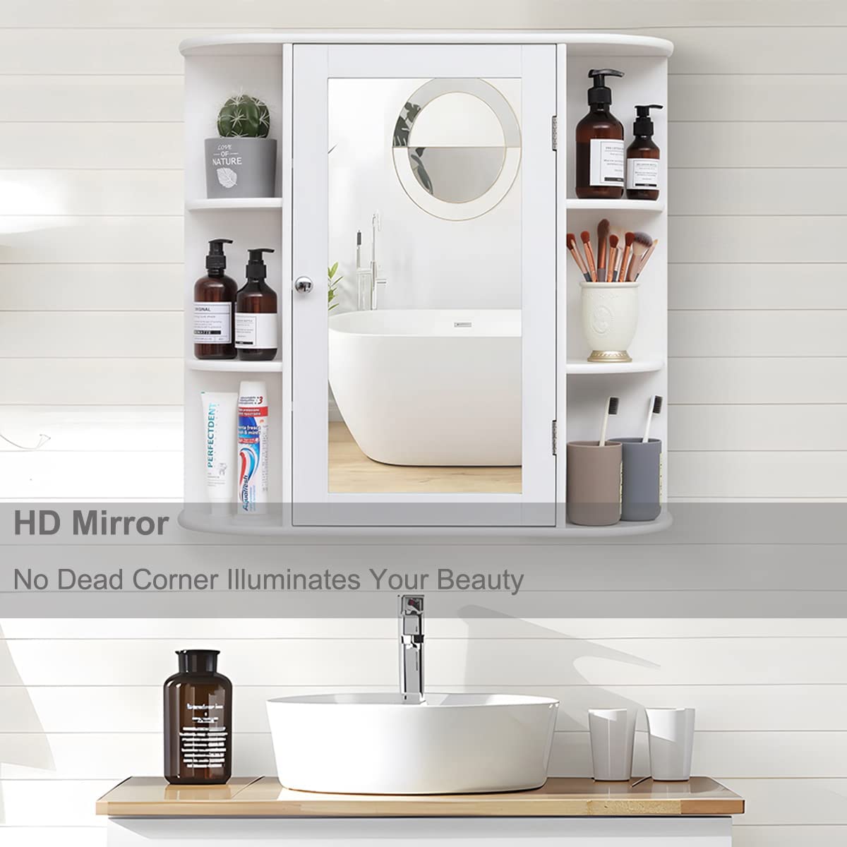 Bathroom Wall Mounted Cabinet - Over The Toilet Space Saver Storage Cabinet