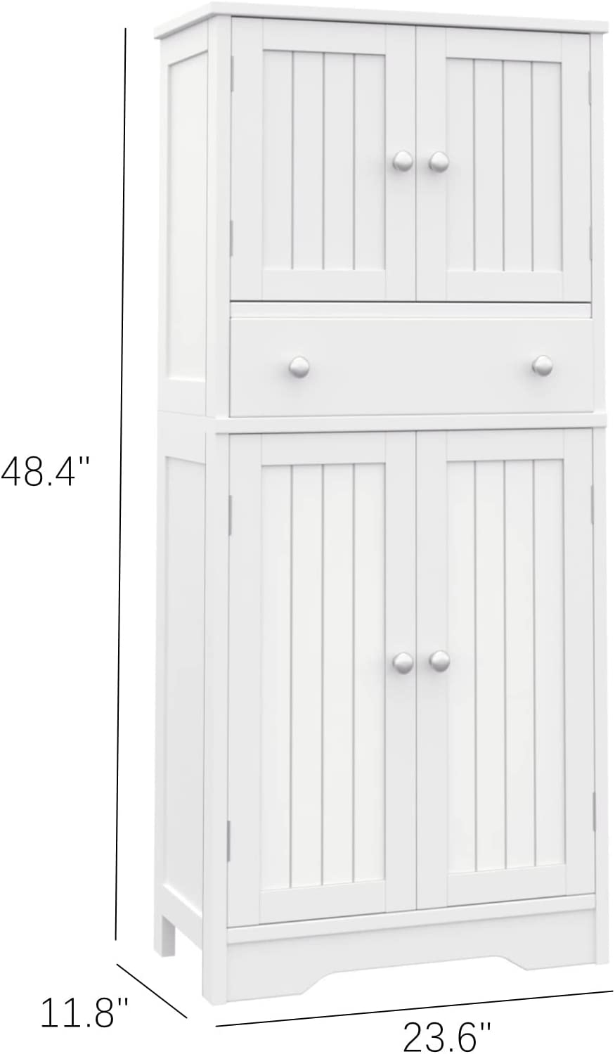 Storage Cabinet with Adjustable Shelf Bathroom Floor Storage Cabinet