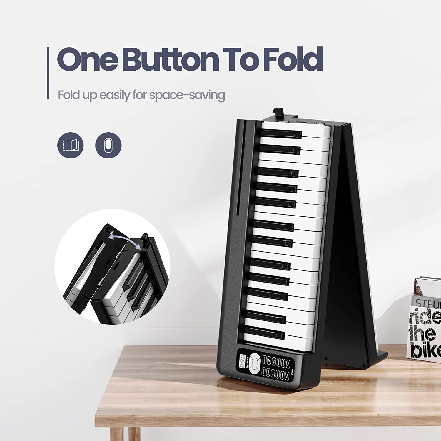 Piano Keyboard 61 Keys Folding Digital Piano