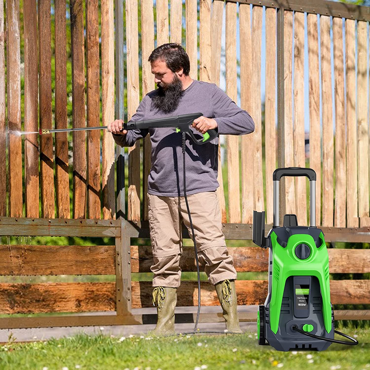 Power Washer,HD3500 Pressure Washer 1800W Electric High Pressure Washer