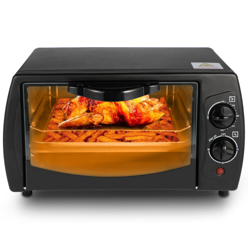Countertop Toaster Oven, Pizza Maker, Exquisite 4 Slice Capacity, 9 L, Black Matte Stainless