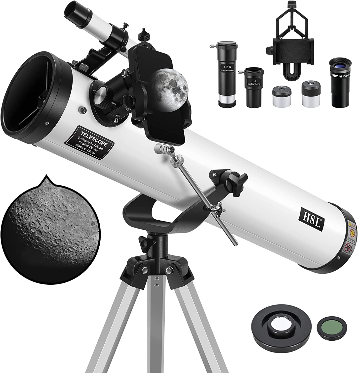 Reflector Telescope 76mm Aperture 700mm Focal Length Astronomy Reflector Telescopes
