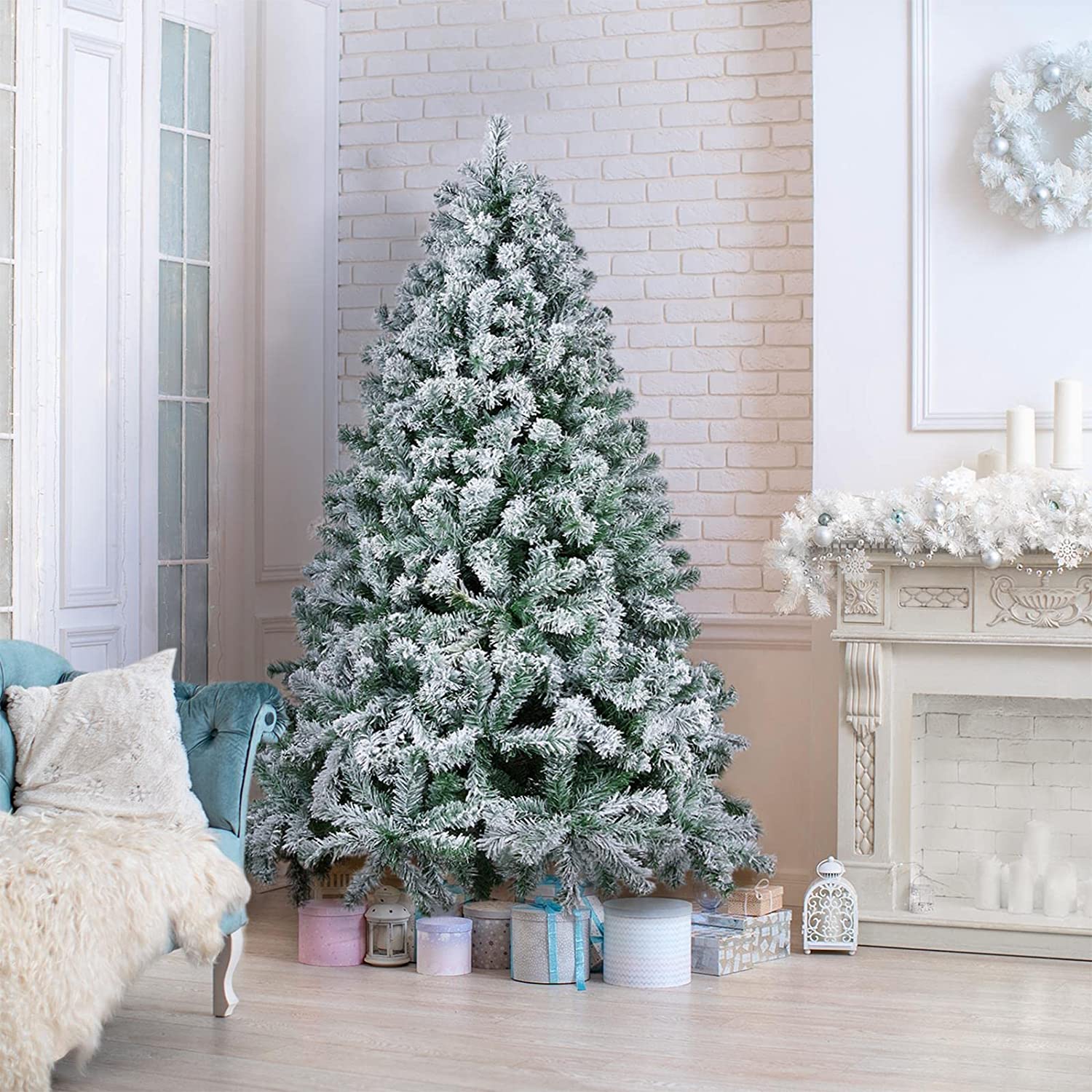 6ft Pre-lit Artificial Christmas Tree with Incandescent Warm White Lights