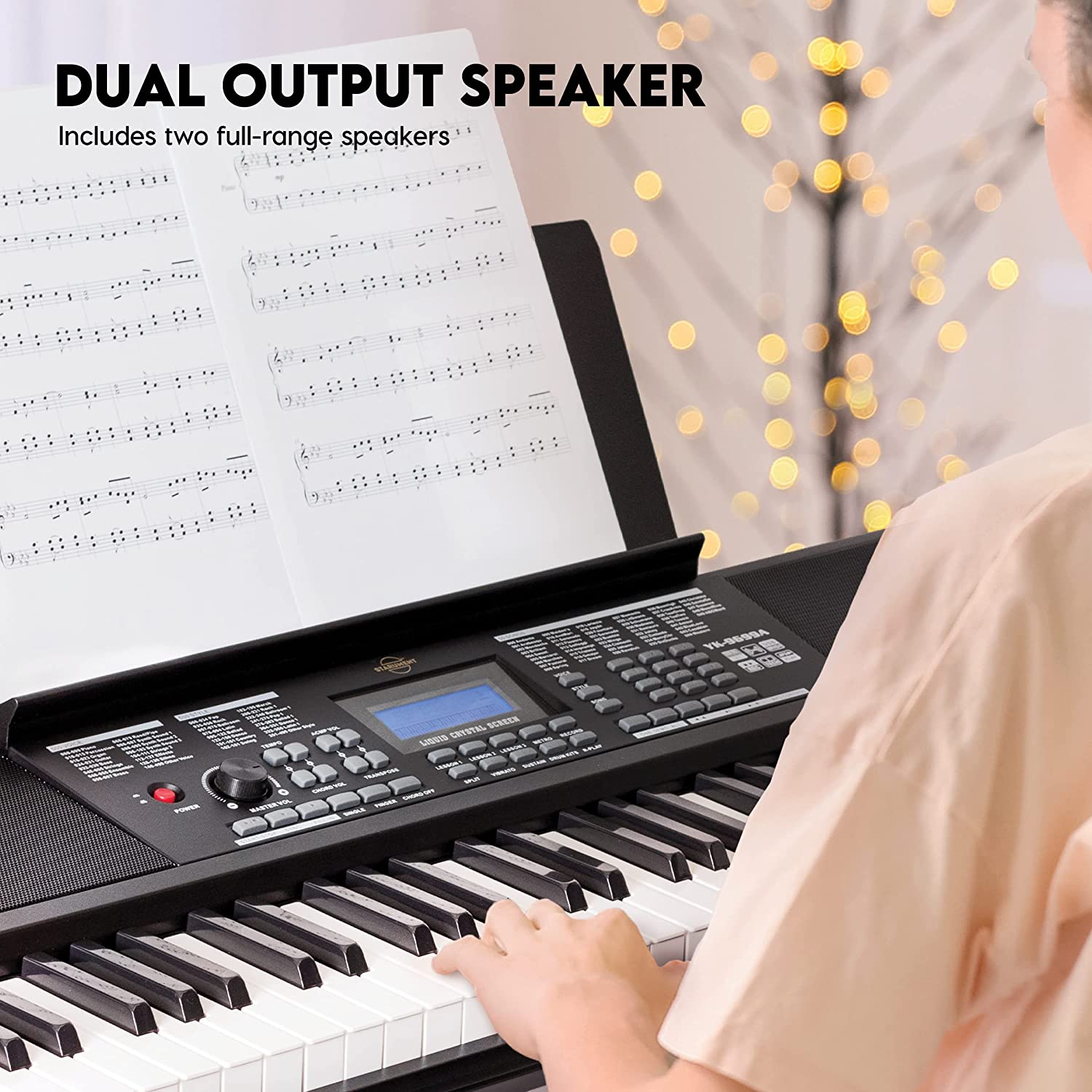 61 Key Piano Keyboard for Beginner/Professional, Electric Piano with Piano Stand
