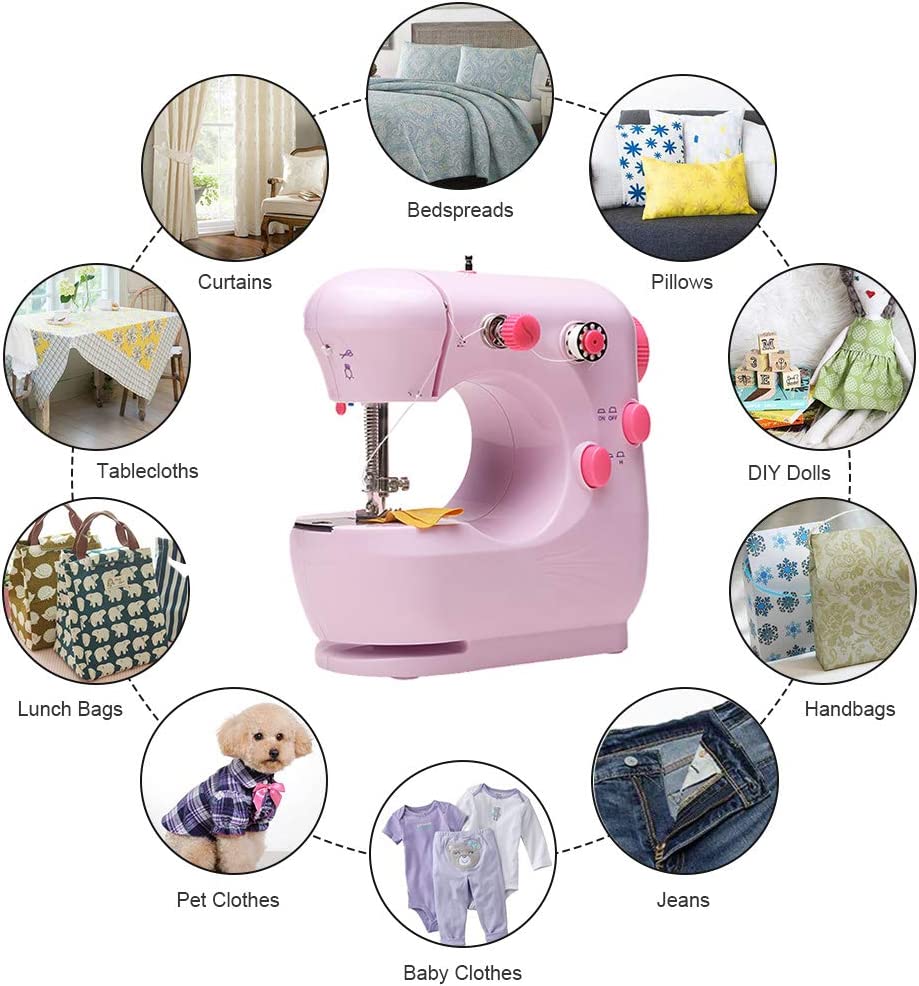 Electric Overlock Sewing Machine, Foot Pedal Double Speed Control Sewing Machine