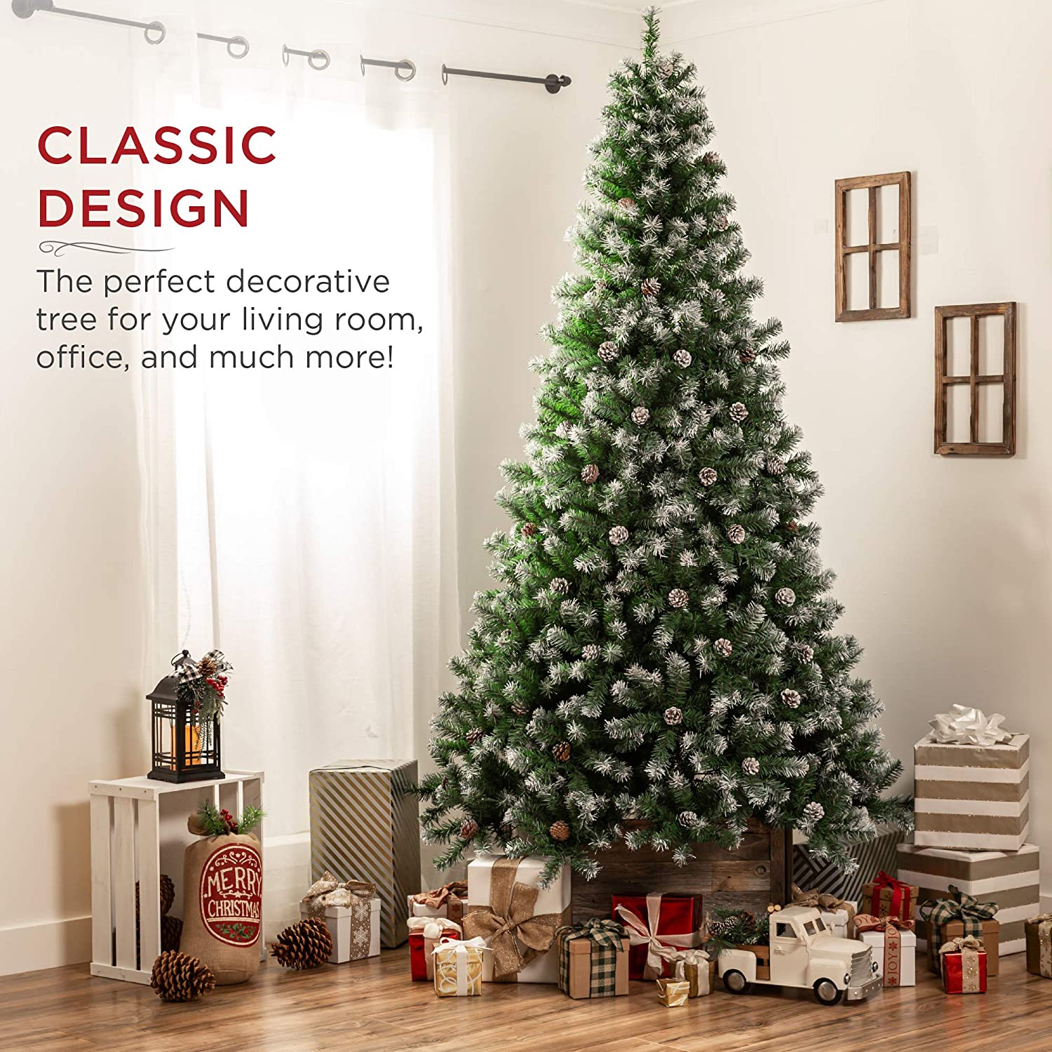 6ft Pre-Decorated Holiday Christmas Tree for Home