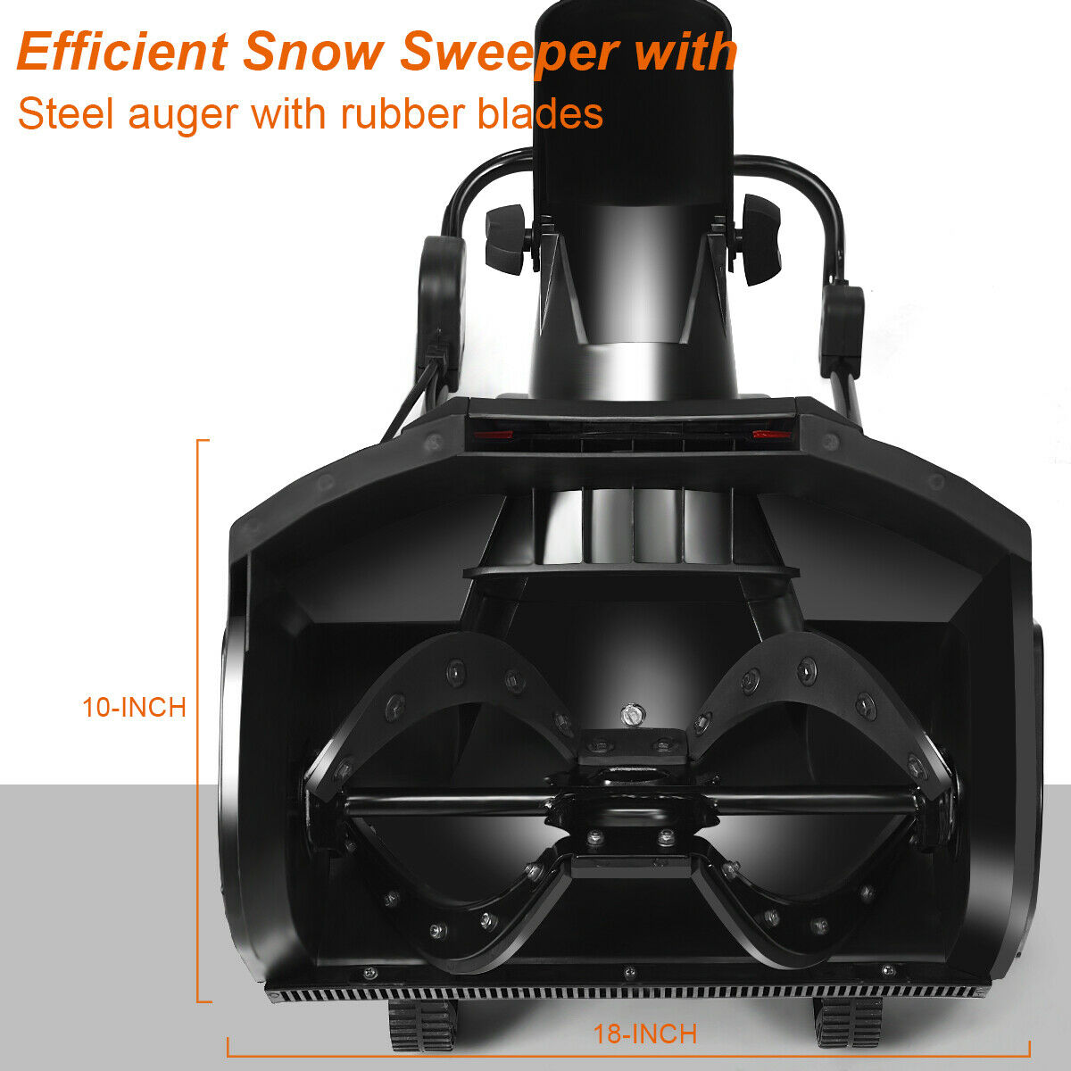 Amp Electric Snow Thrower Corded Snow Blower Driveway Patio