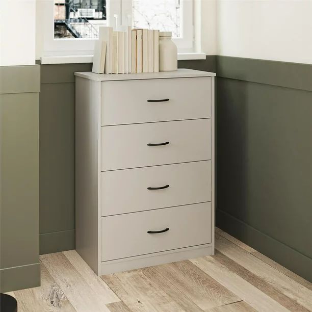 Classic 4 Drawer Dresser, Dove Gray
