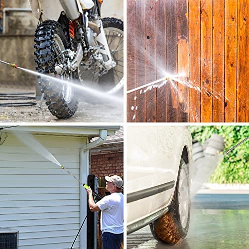 Powerful Electric Pressure Washer, 2150PSI Max 2.6 GPM Power Washer with Hose Reel, 4 Quick Connect Nozzles, Soap Tank, IPX5 Car Wash Machine /Car/Driveway/Patio Clean, Green