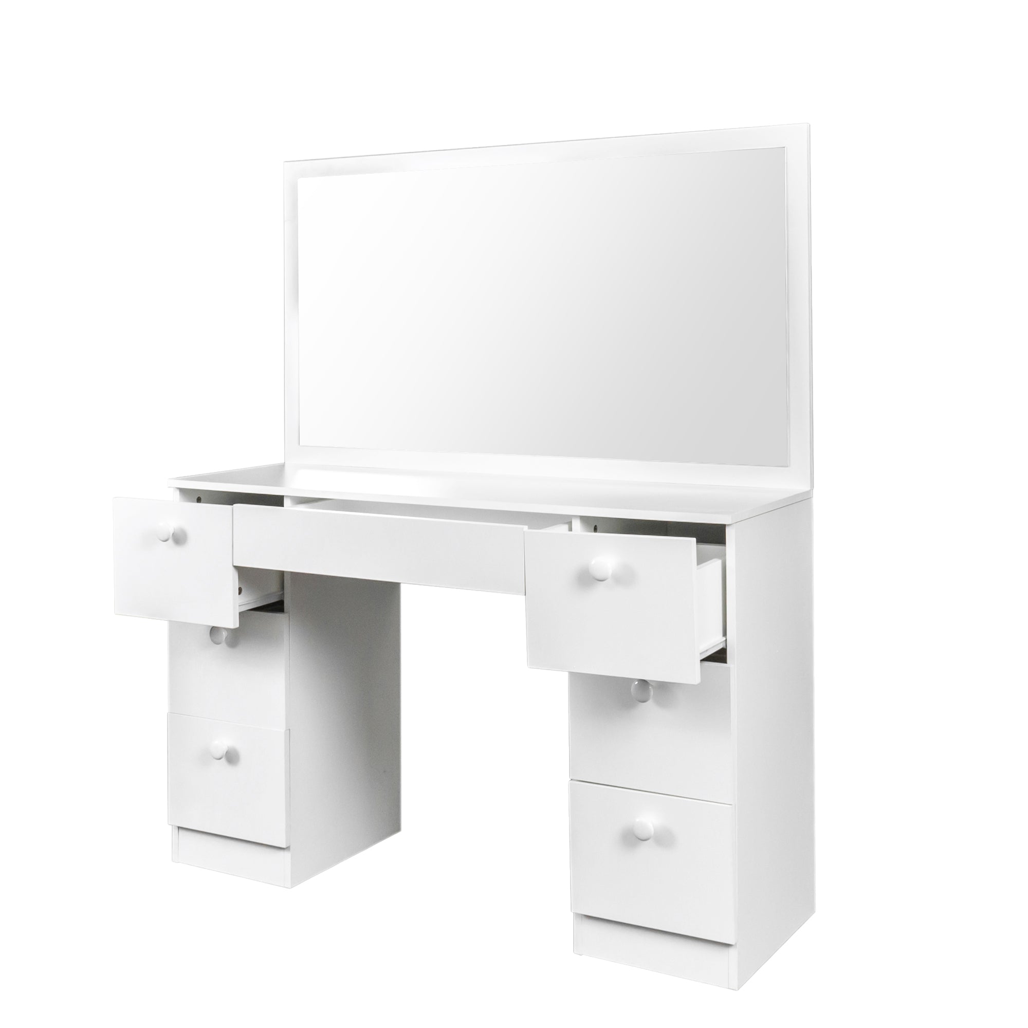 Modern Vanity Desk, White Finish, for Bedroom and Dressing Room