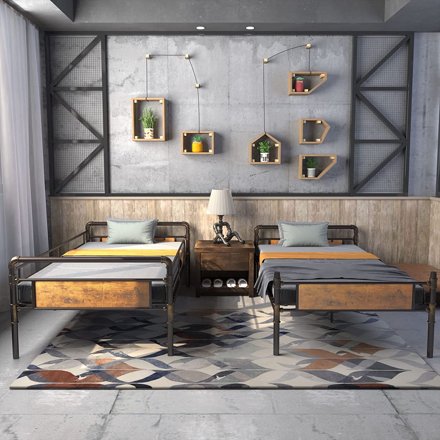 Twin Over Twin Bunk Bed, Convertible Twin Bunk Beds