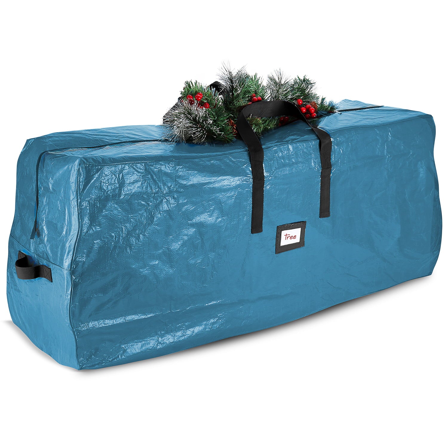 Plastic Christmas Tree Storage Bag - Large Christmas Tree Storage Box Container Made from Durable Waterproof Fabric with Handles  Dual Zipper - Fits Up to 9 ft Holiday