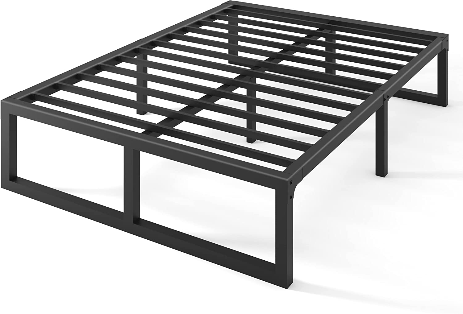 14 Inch Queen Bed Frame,3500 lbs Heavy Duty Metal Platform, Steel Slats Support/No Box Spring Needed/Noise Free/Non-Slip/Easy Assembly
