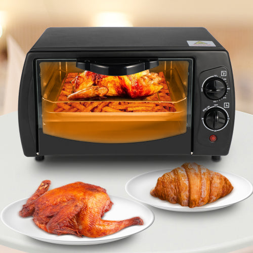 Countertop Toaster Oven, Pizza Maker, Exquisite 4 Slice Capacity, 9 L, Black Matte Stainless