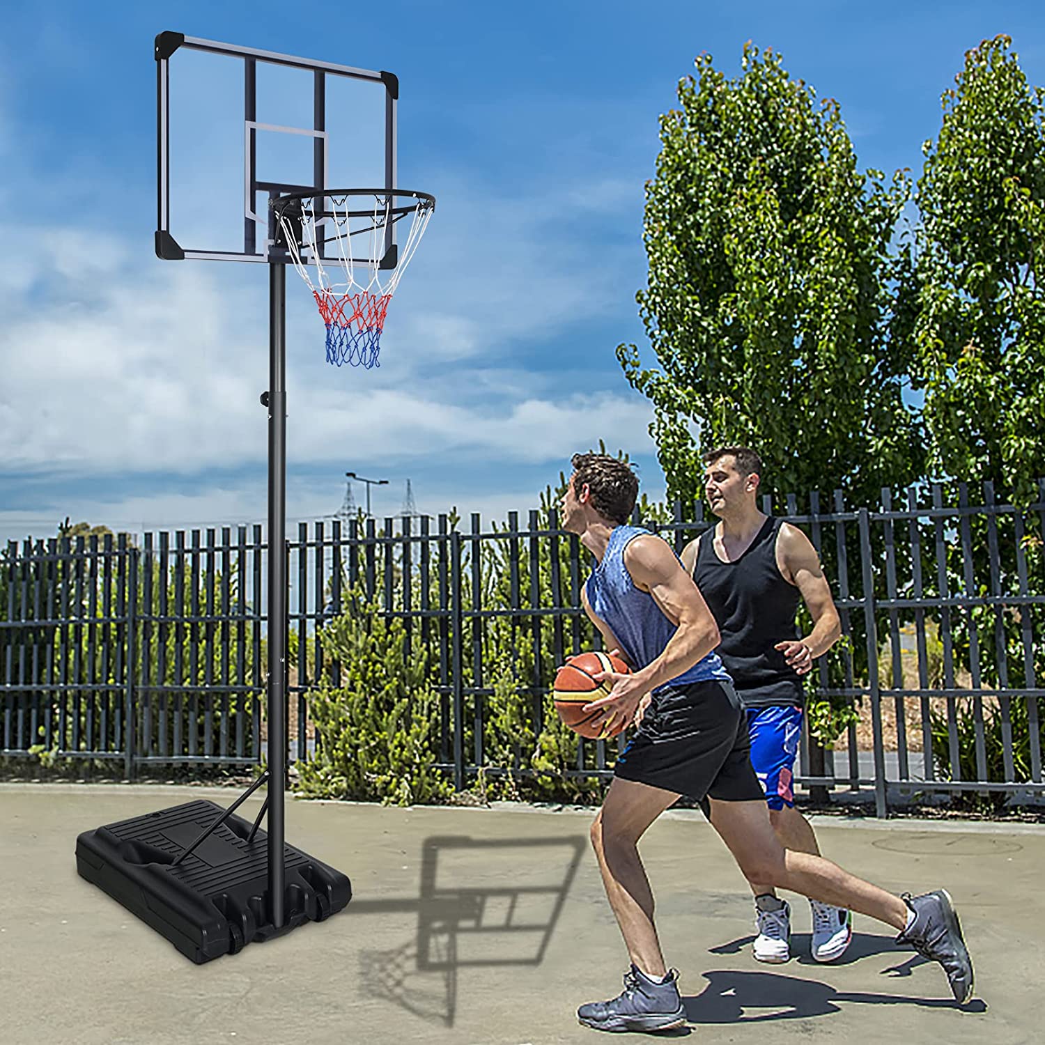 34 in. Adjustable Portable Basketball Hoop
