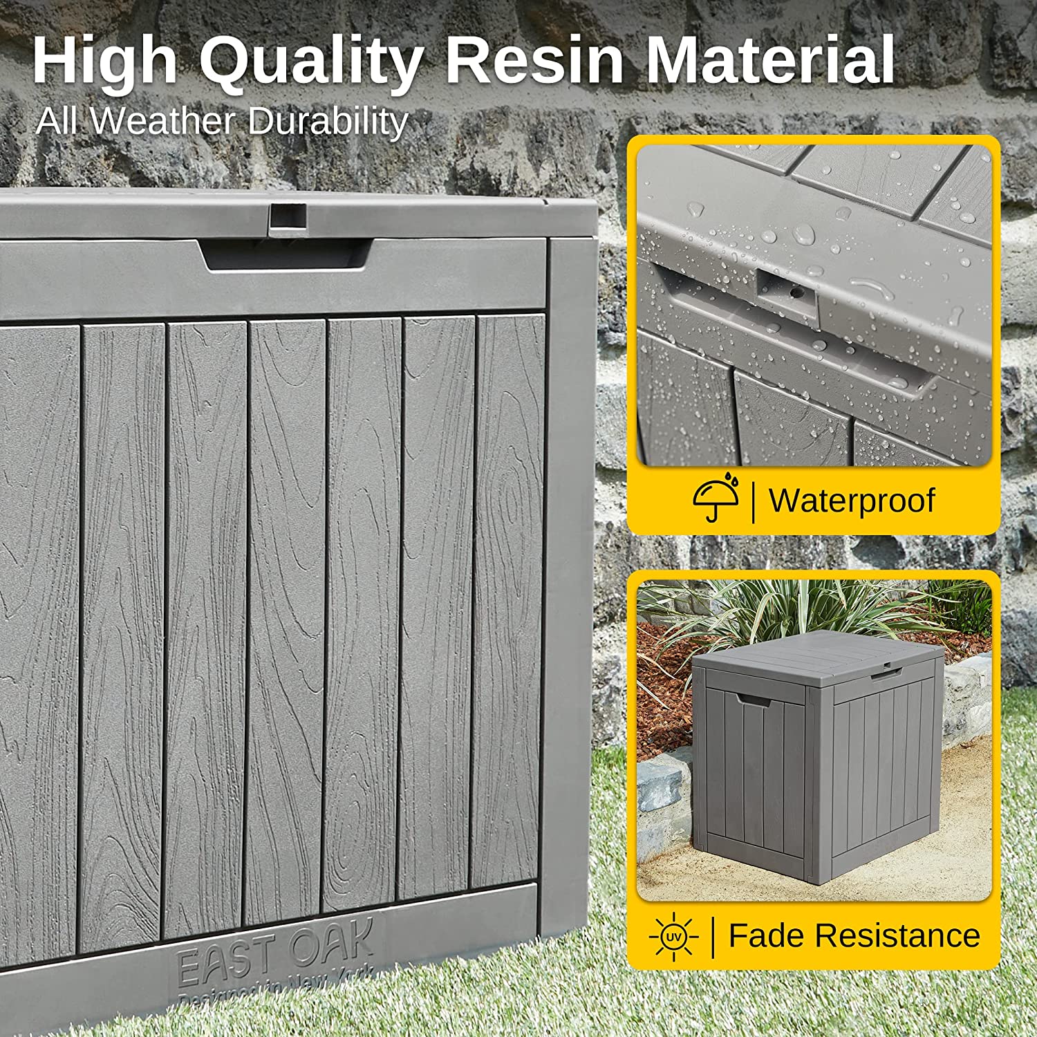 Deck Box 31 Gallon Indoor and Outdoor Storage Box