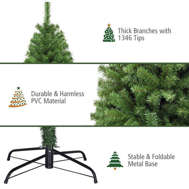 7.5Feet Premium Artificial Hinged PVC Christmas Tree