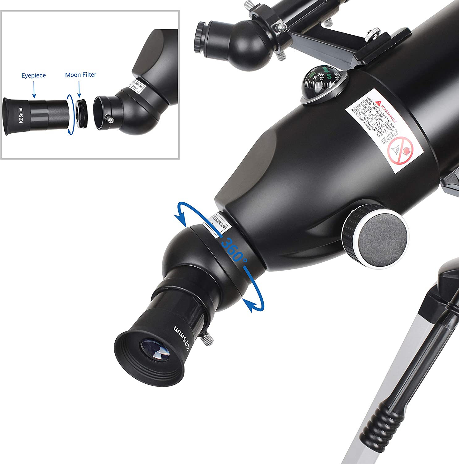 Telescope for Kids Beginners Adults 70mm Astronomy Refractor Telescope