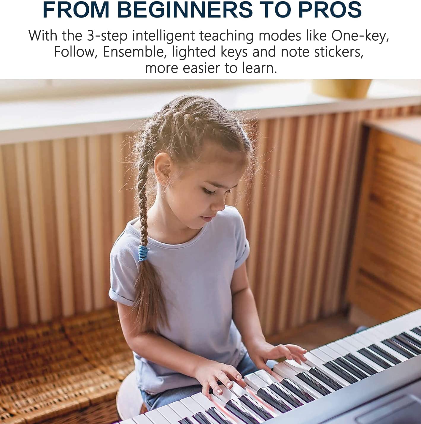 61 Key Portable Electronic Keyboard Piano