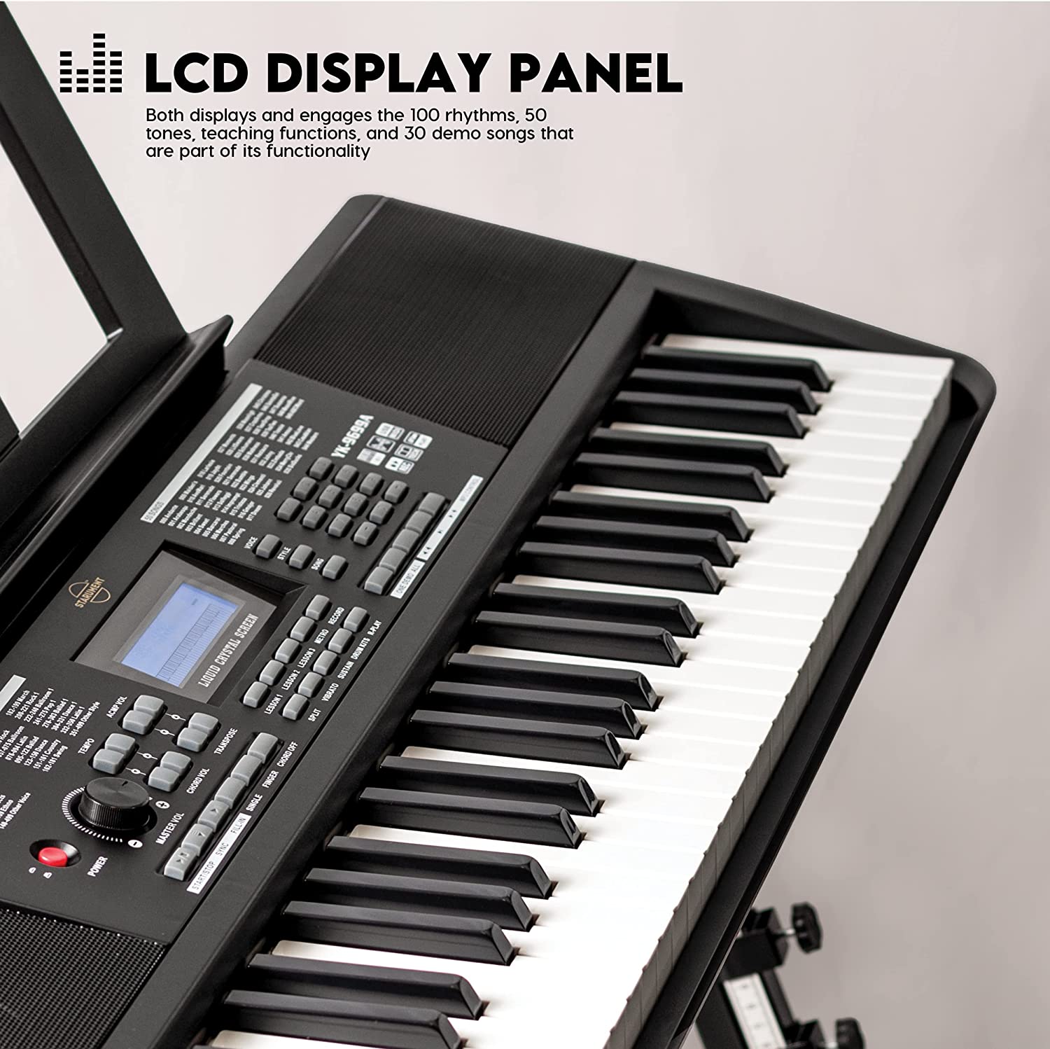 61 Key Piano Keyboard for Beginner/Professional, Electric Piano with Piano Stand