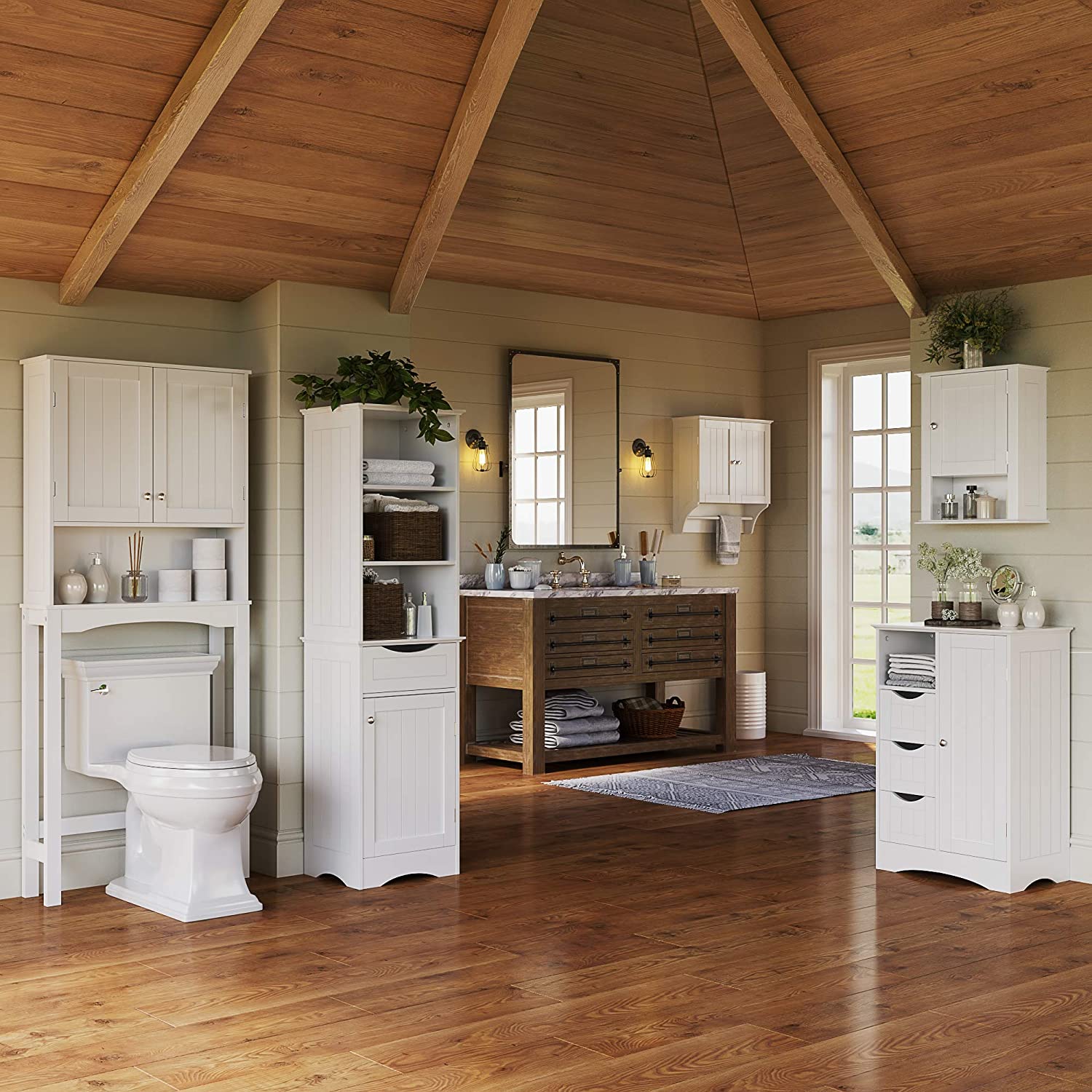 Ashland Two-Door, White Wall Cabinet